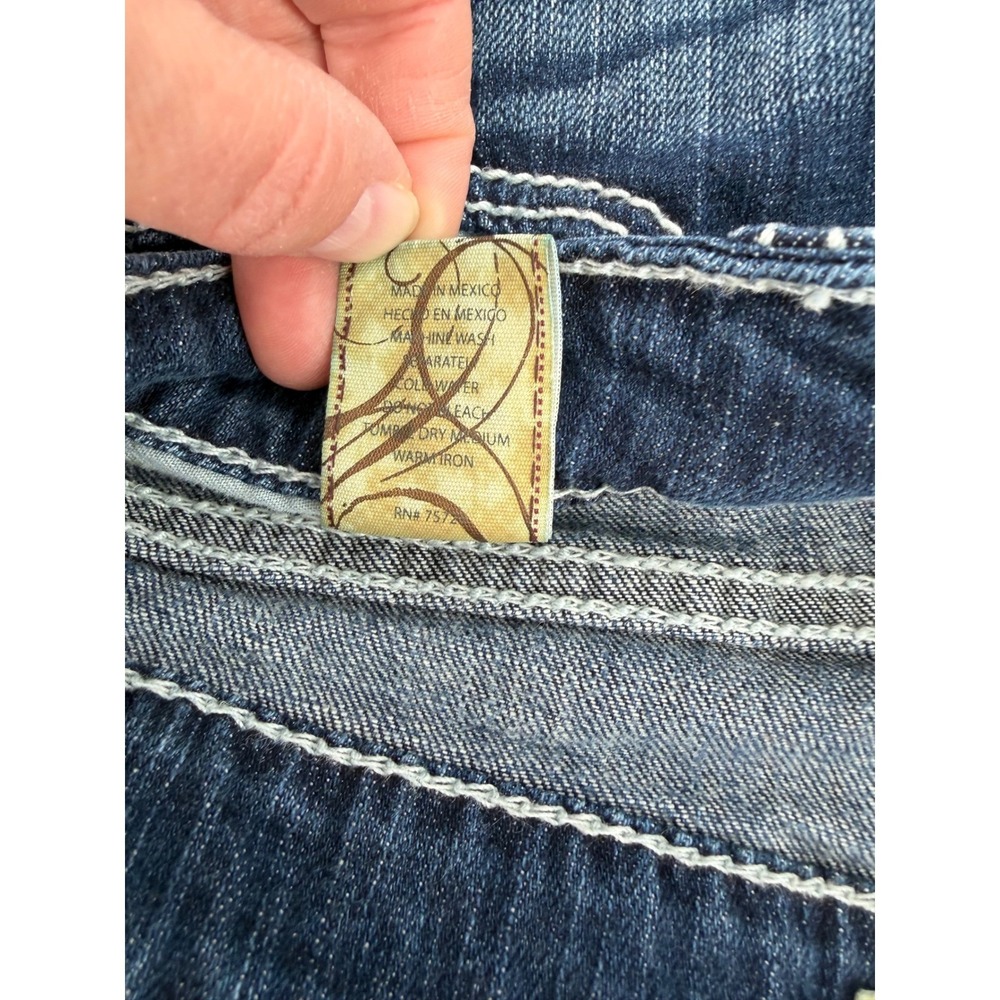 BKE Stella Bootcut Jeans Womens 28x35 Dark Wash Stretch‎ Denim Embroidered - Picture 6 of 8